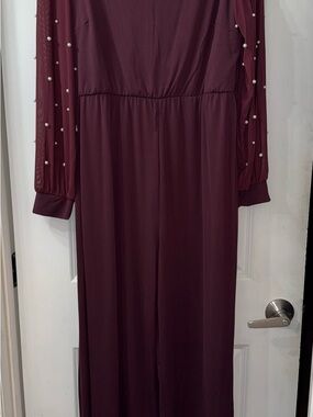 Cato Burgundy Jumpsuit